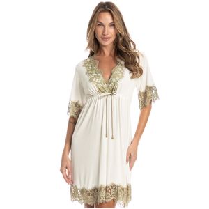 Bata Manga Curta Com Renda Petúnia