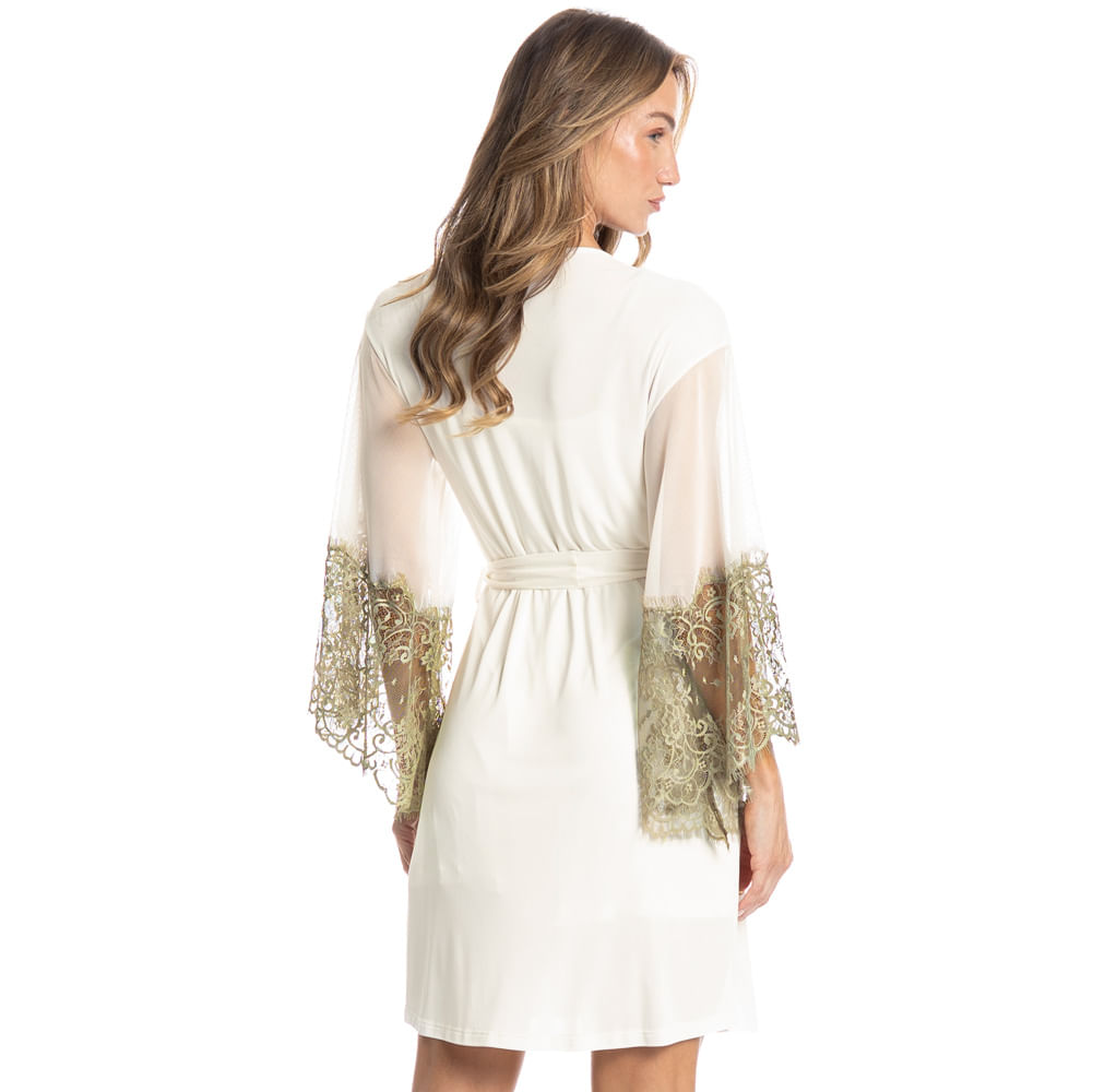 Robe Curto Feminino Petúnia Branco - Imagem 2