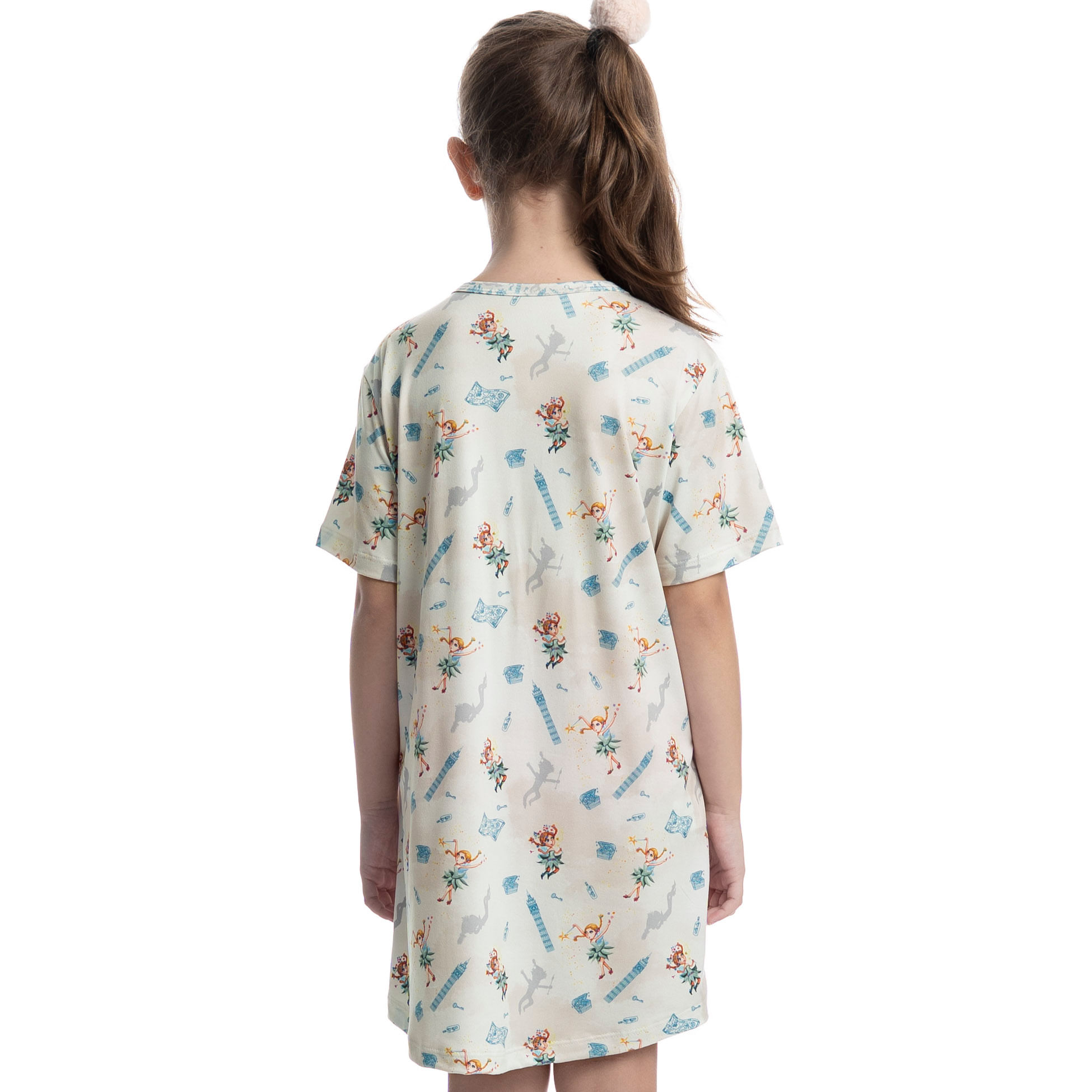 Camisão Curto Infantil Sininho Branco - Imagem 2