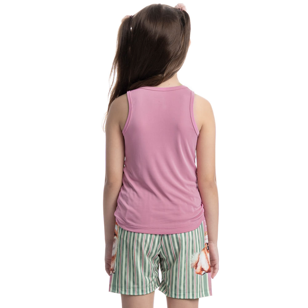 Pijama Infantil Curto Regata Lyla Sports Verde - Imagem 2