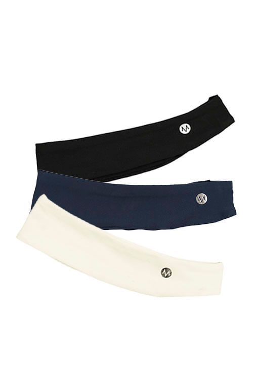 Kit 3 Faixinhas De Cabelo Neutro Contour Vivame Branco - Imagem 1