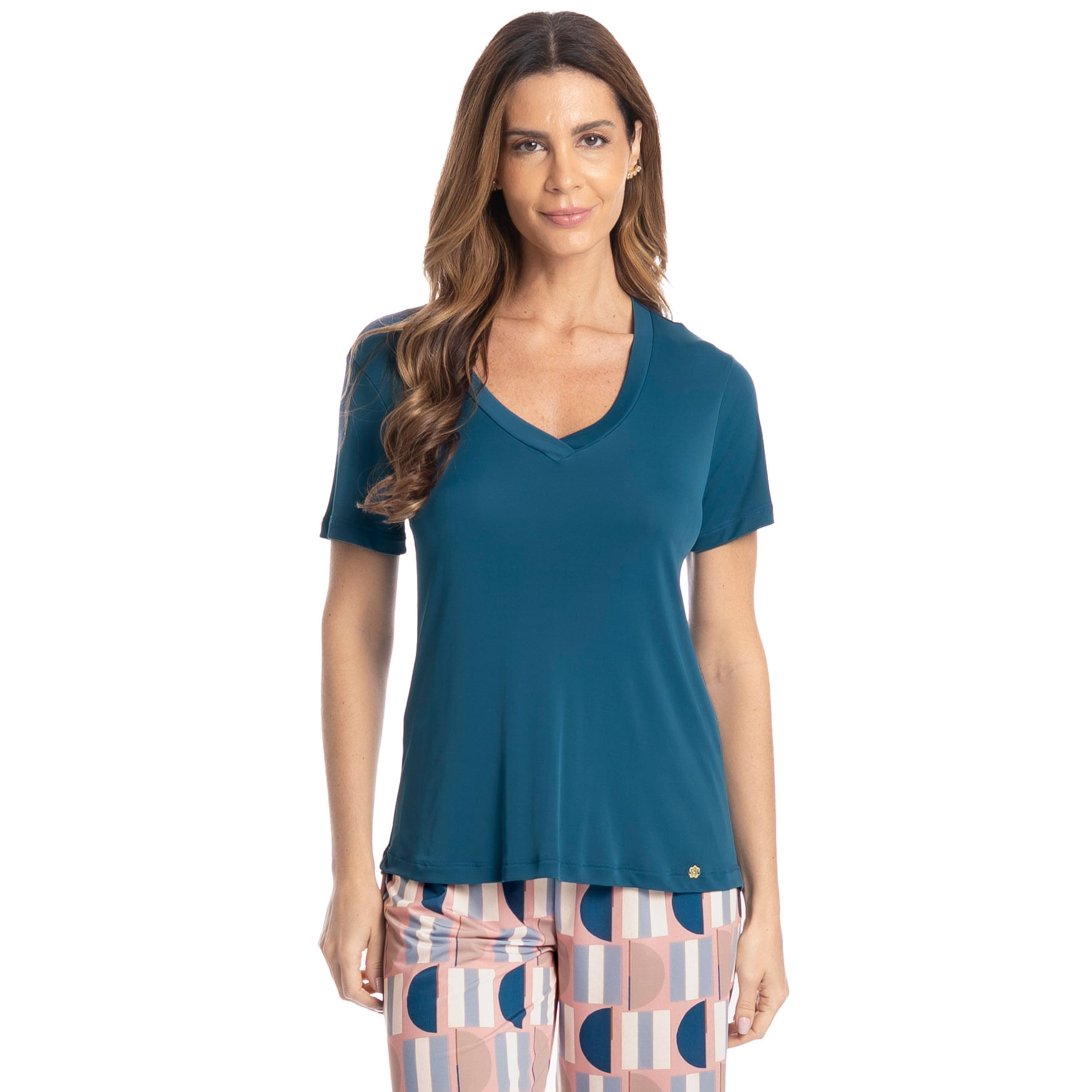 Pijama Feminino Pescador Daiana Azul-2 - Imagem 1