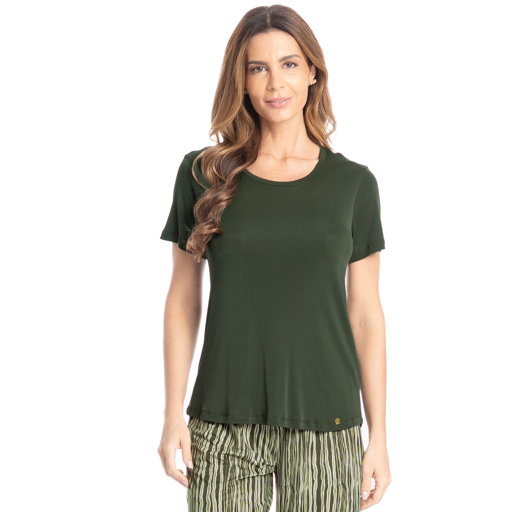 Pijama Feminino Pescador Elen Verde - Imagem 1