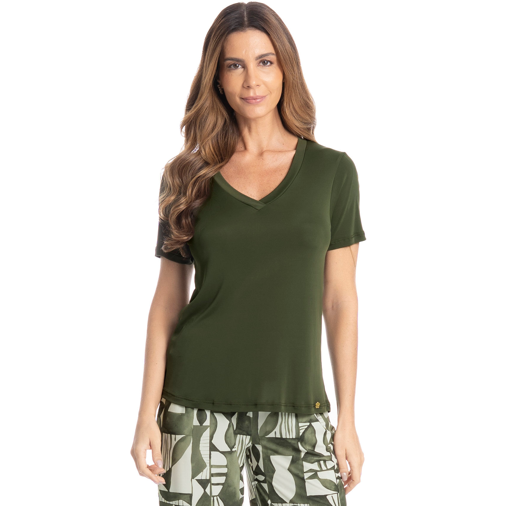 Pijama Feminino Pescador Teresa Verde - Imagem 1