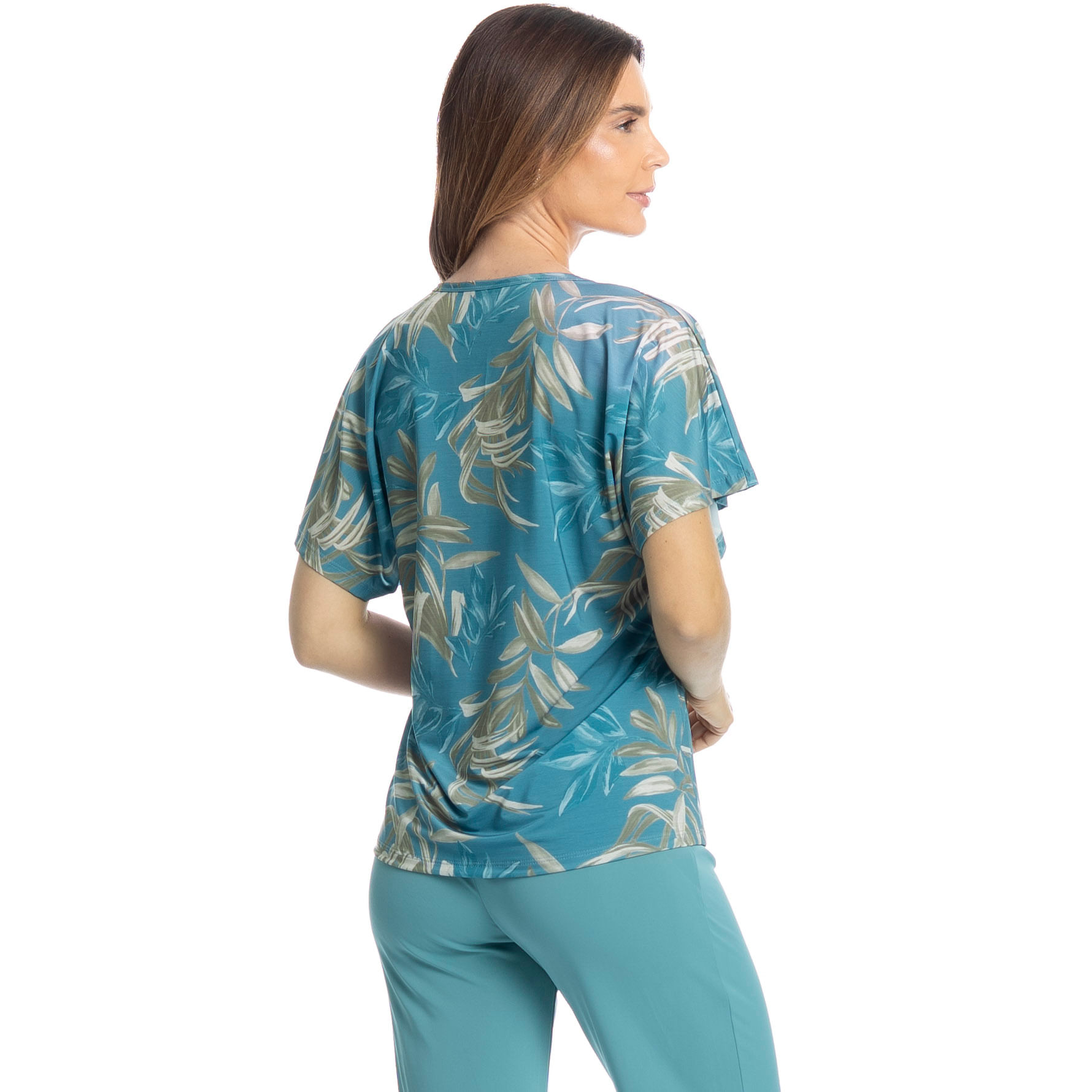 Pijama Feminino Capri Patricia Azul-2 - Imagem 2