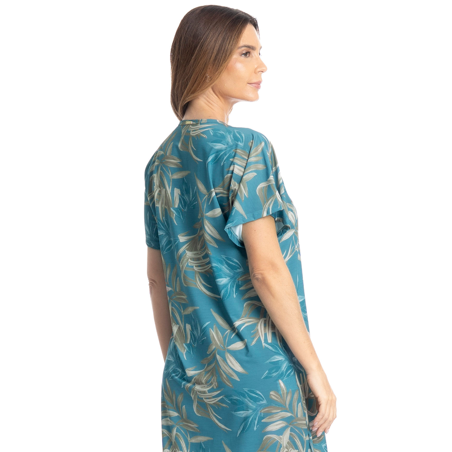 Camisão Feminino Médio Patricia Azul-2 - Imagem 2