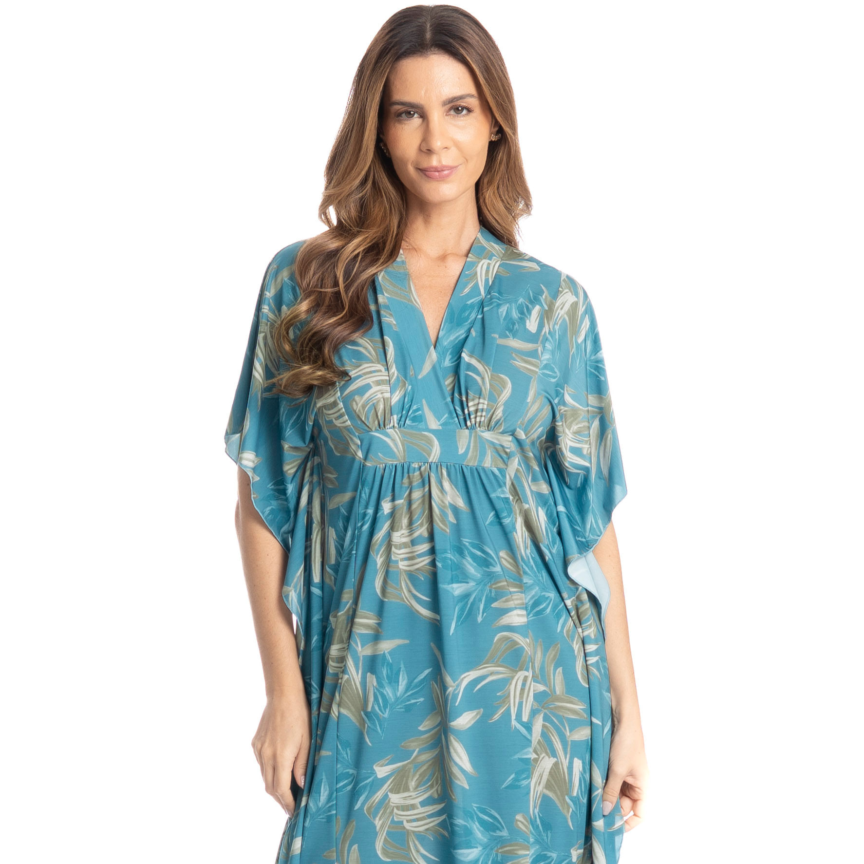 Kaftan Feminino Longo Patricia Azul-2 - Imagem 1