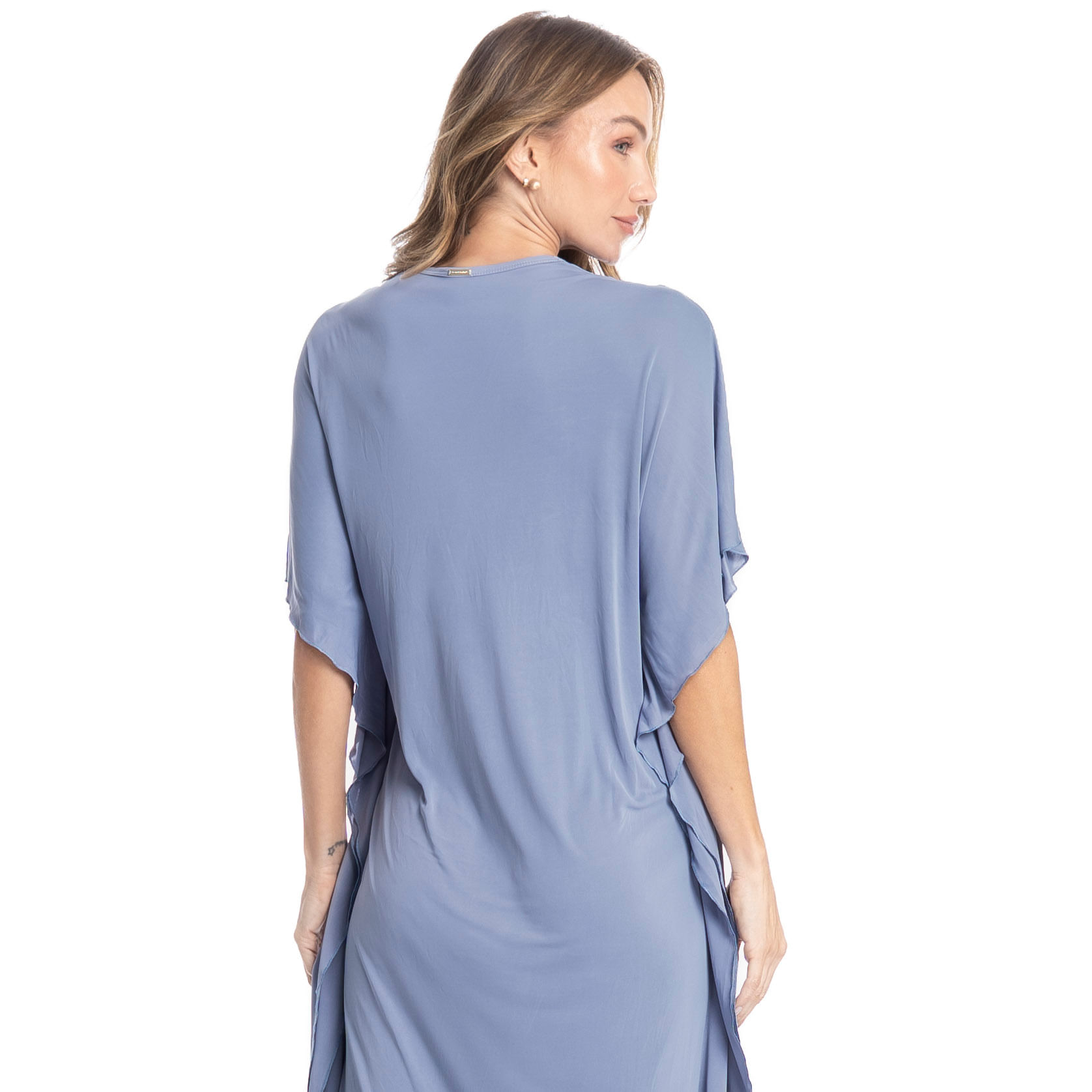 Kaftan Feminino Longo Julia Azul - Imagem 2
