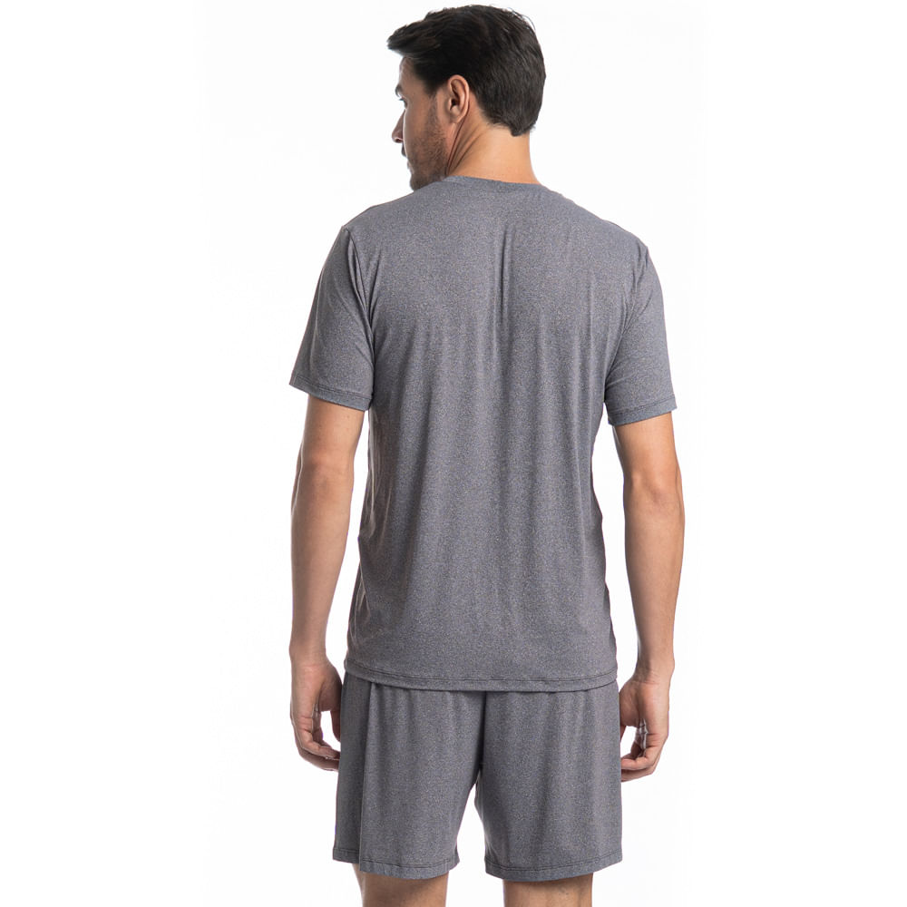 Pijama Curto Manuel Tombini Cinza - Imagem 2