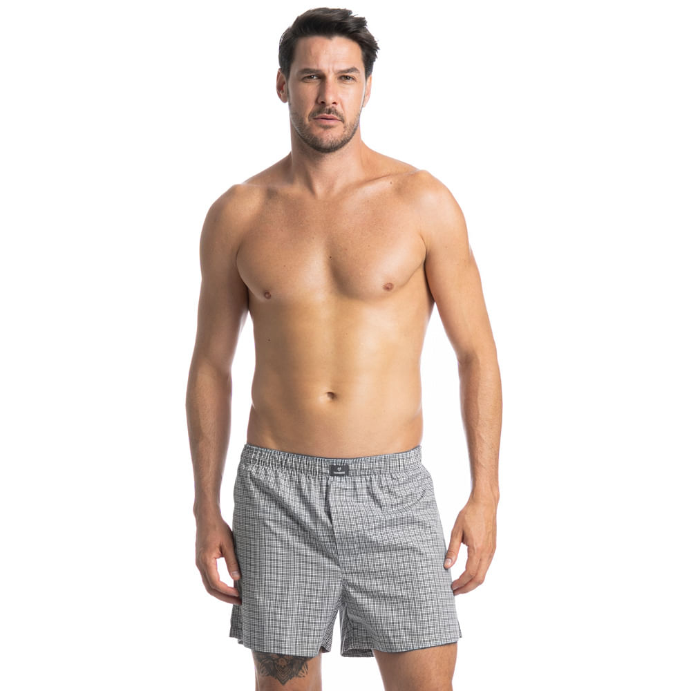 Boxer Masculina Lorenzo Cinza - Imagem 1