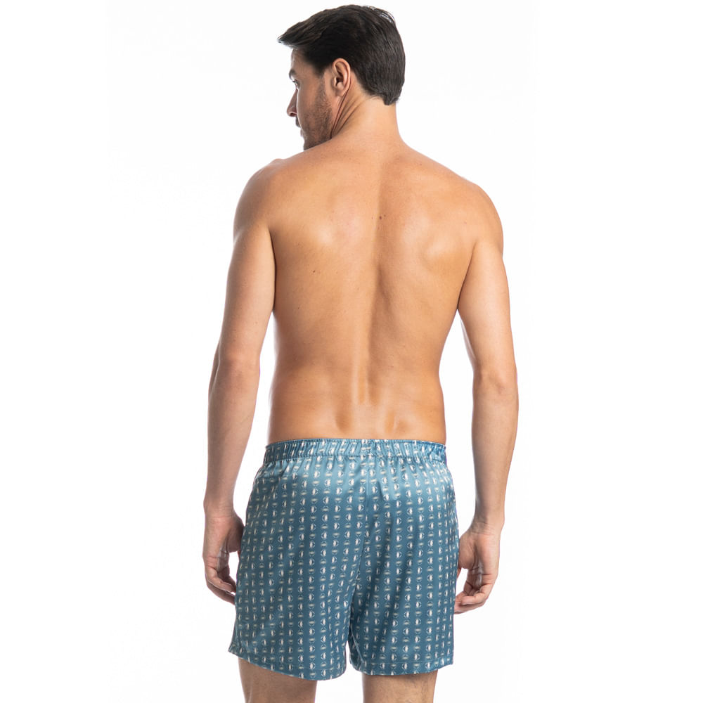 Boxer Masculina Estampada Enzo Tombini Azul-2 - Imagem 2