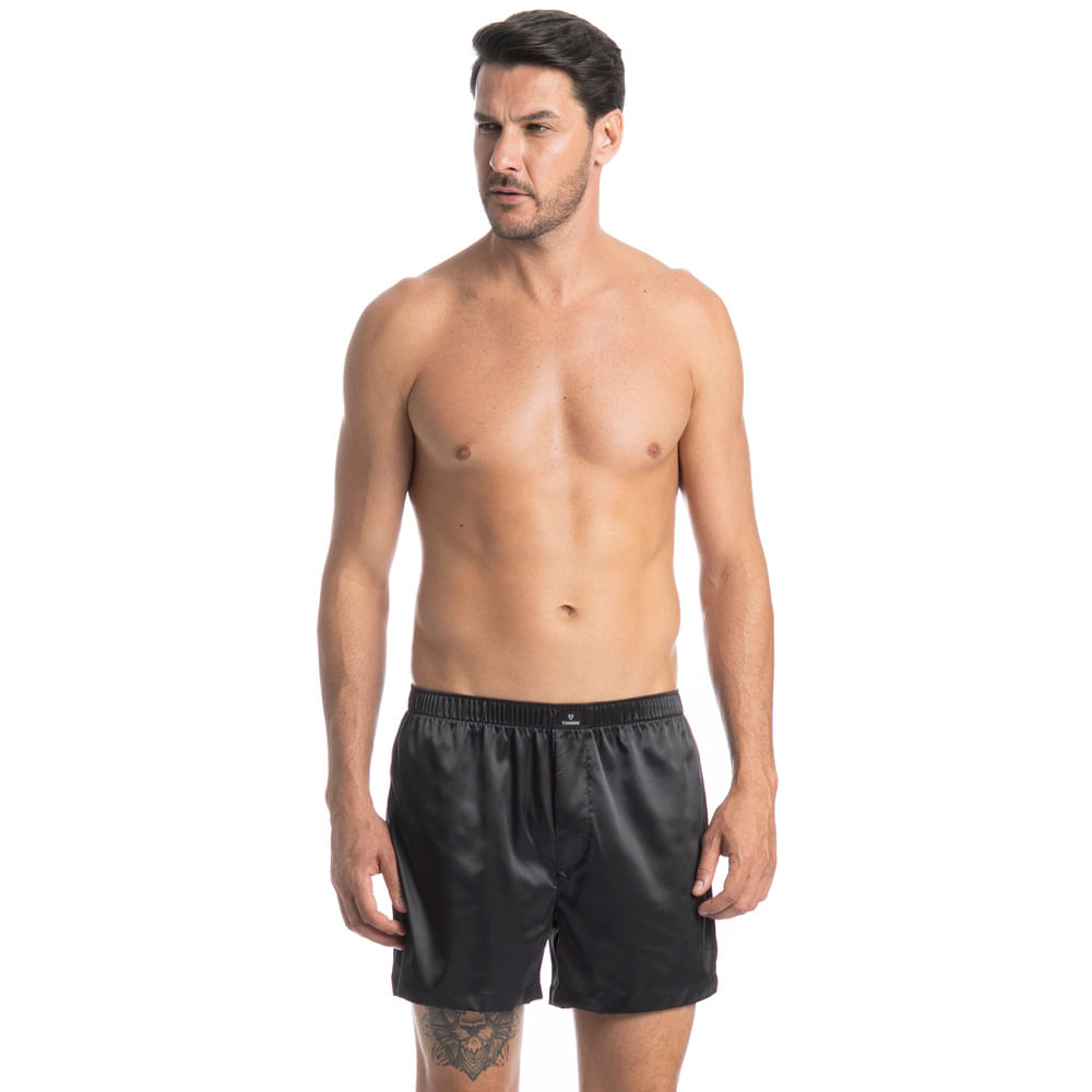 Boxer Masculina Enzo Tombini Preto - Imagem 1