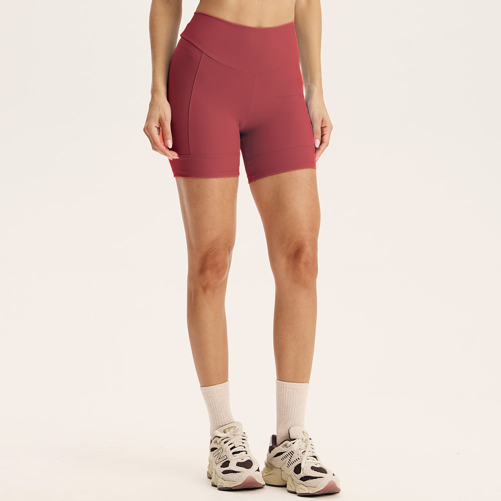 Shorts Médio Comfort Shape Com Bolso Core Power Vivame Rosa - Imagem 1