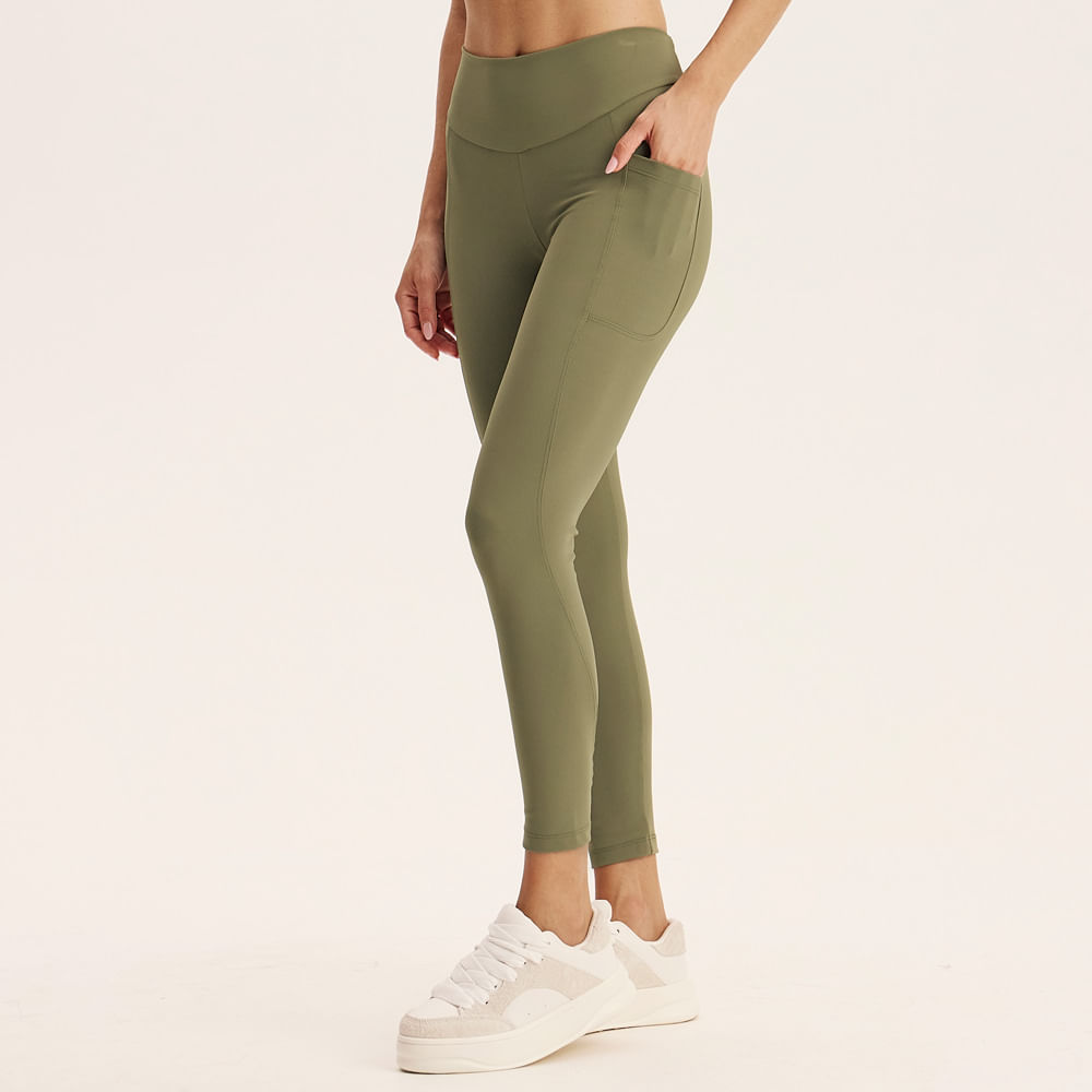 Calça Legging Comfort Shape Com Bolso Core Vivame Verde - Imagem 1