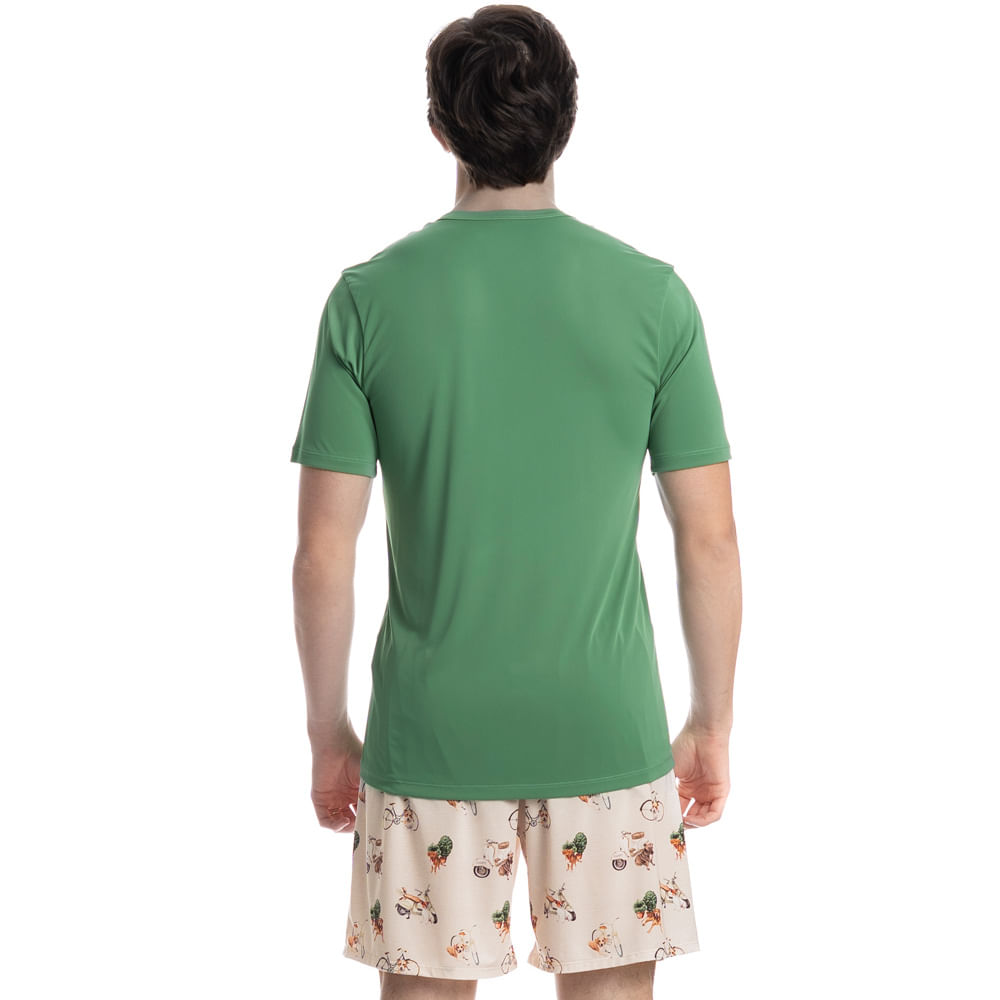 Pijama Masculino Curto Vira Latas Tombini Branco - Imagem 2