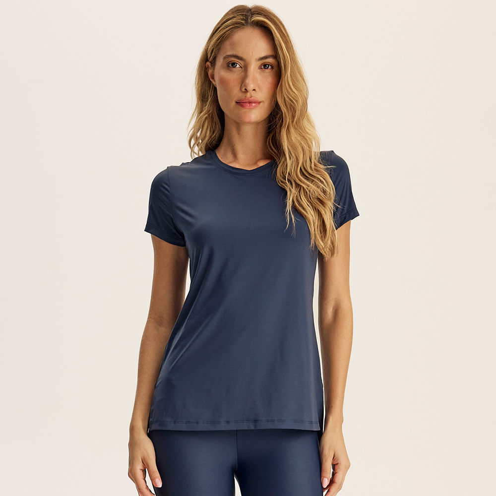 Camiseta Feminina Pulse Cardio Vivame Azul-marinho - Imagem 1