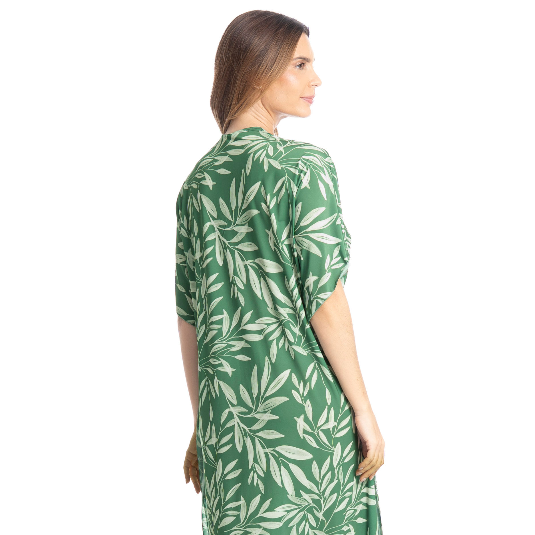 Kaftan Feminino Longo Olivo Verde - Imagem 2
