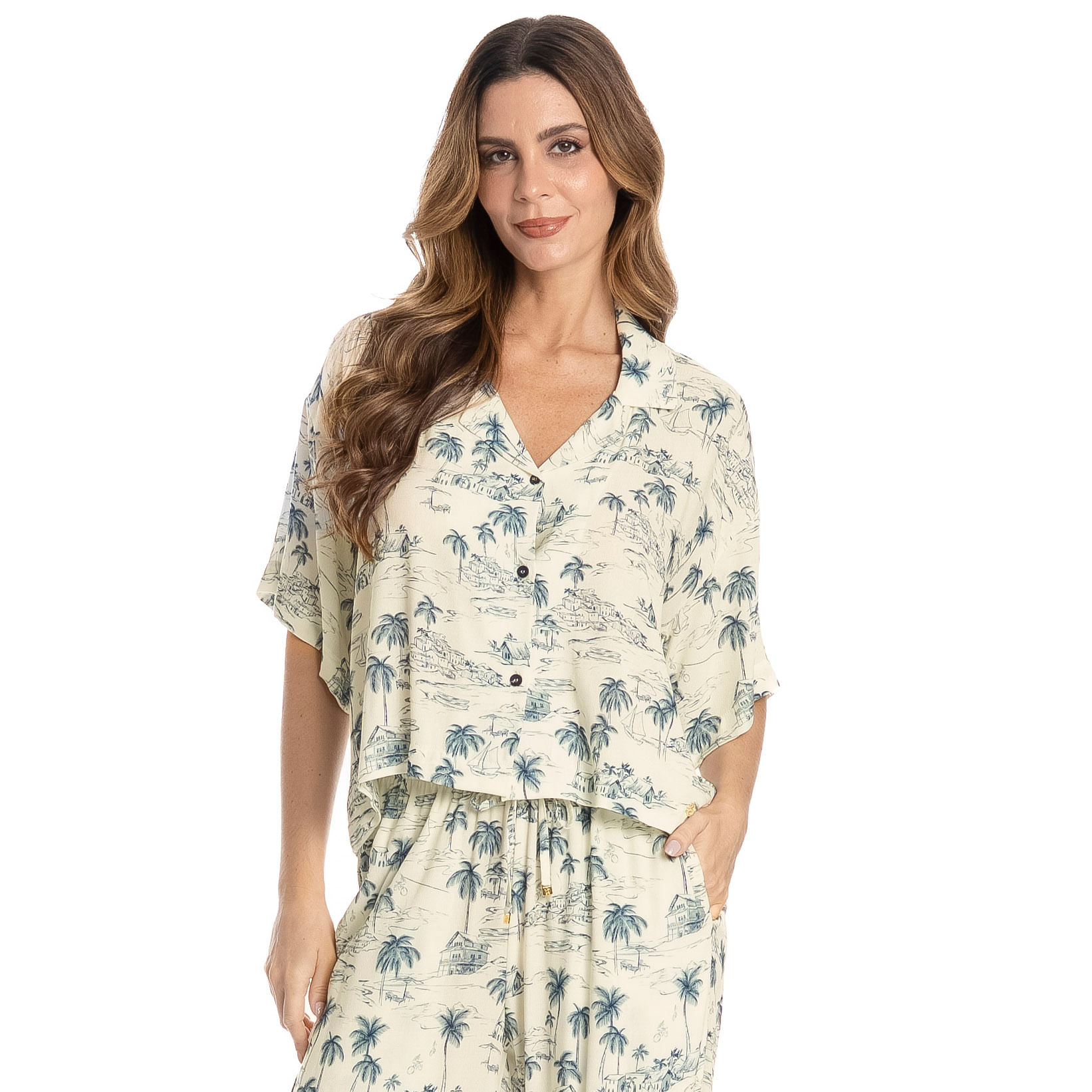 Conjunto Feminino Longo Summer Azul-marinho - Imagem 1