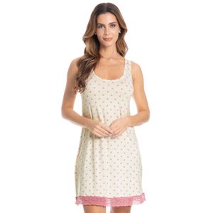 Camisão Feminino Regata Com Renda Maria