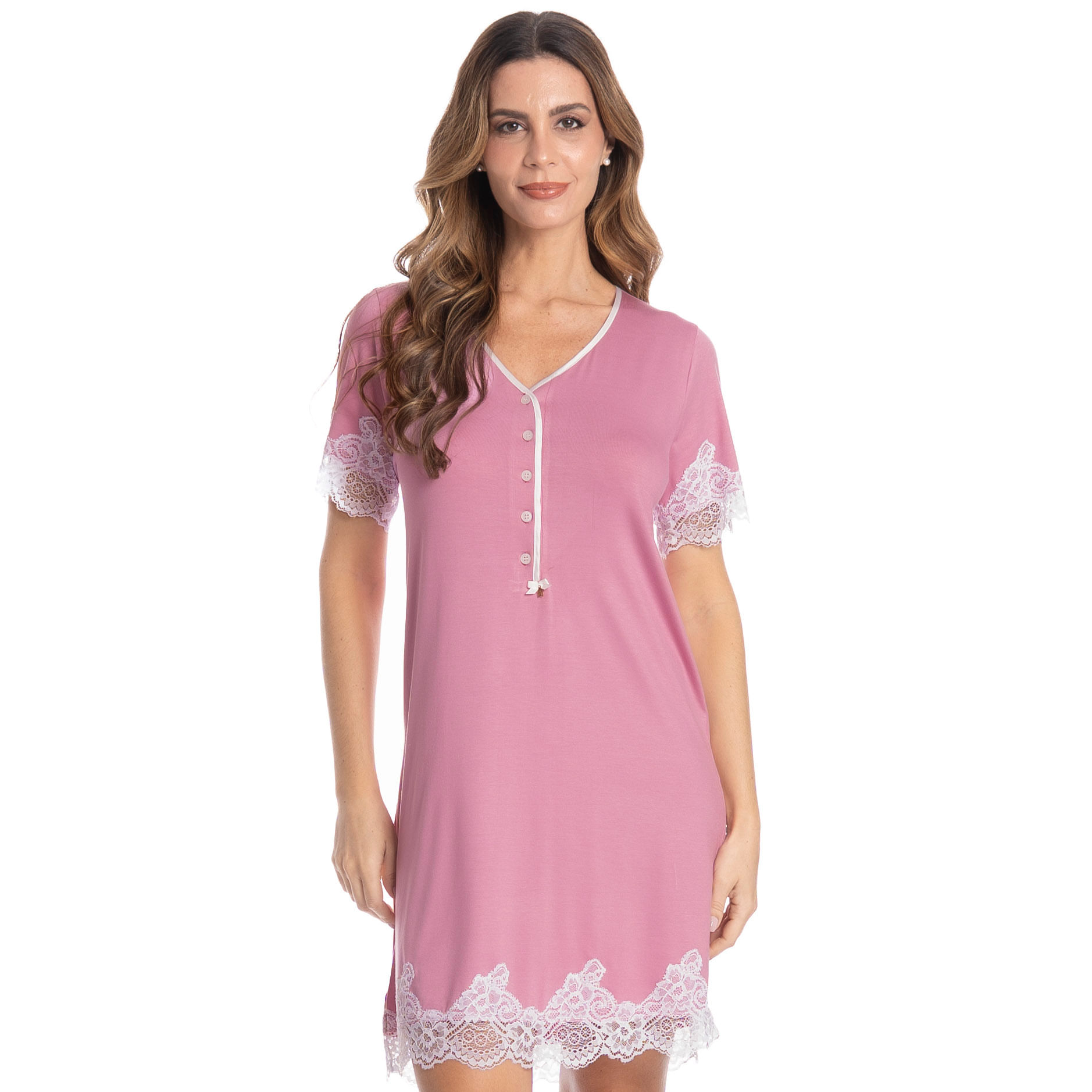 Camisão Regata Com Abertura Luna Rosa - Imagem 1