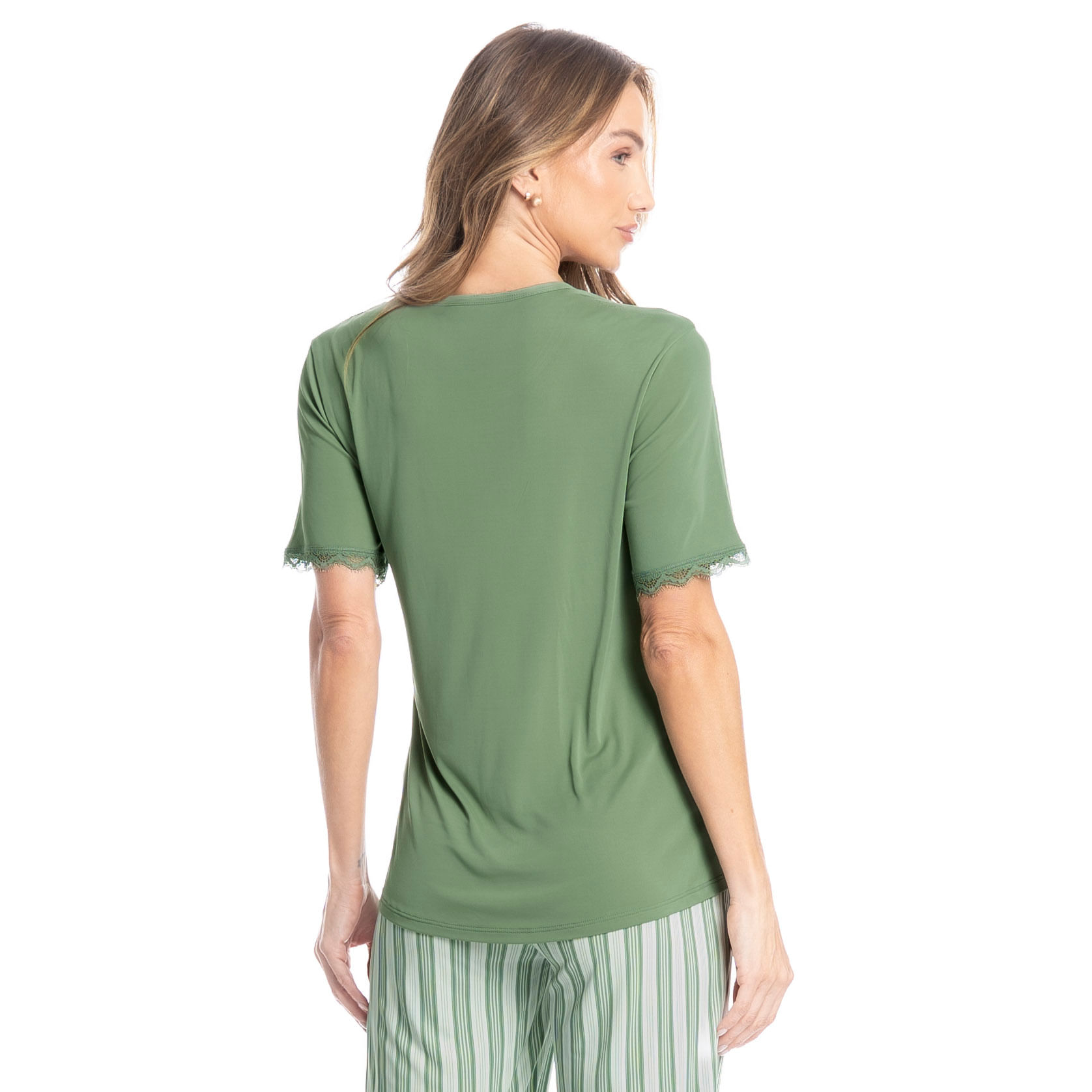 Pijama Feminino Pescador Pati Verde - Imagem 2