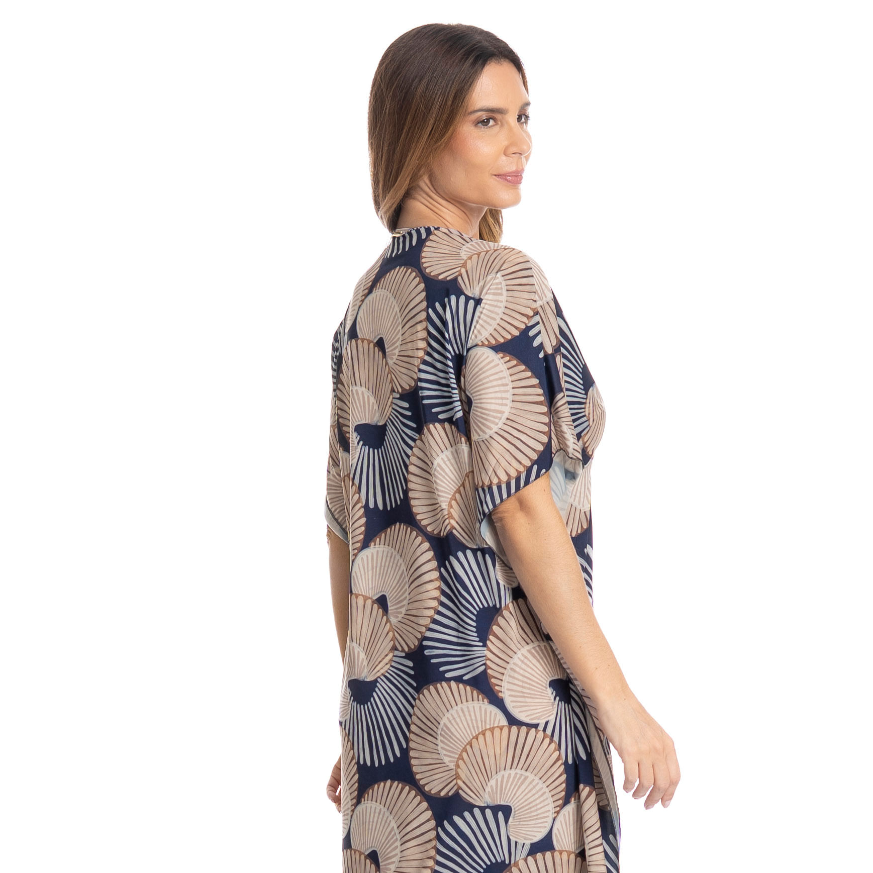 Kaftan Longo Oceano Azul-marinho - Imagem 2