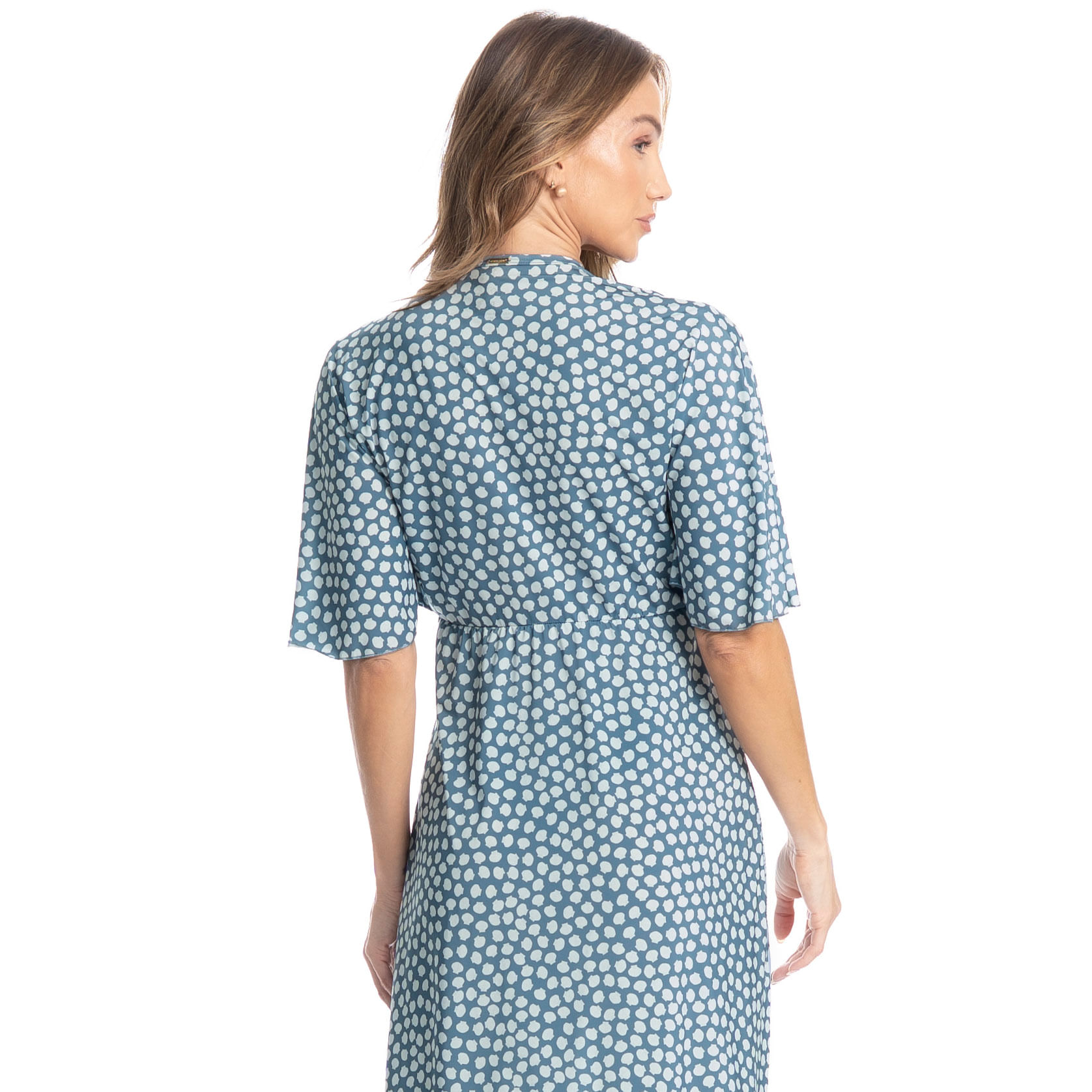 Kaftan Feminino Longo Oceano Azul-2 - Imagem 2