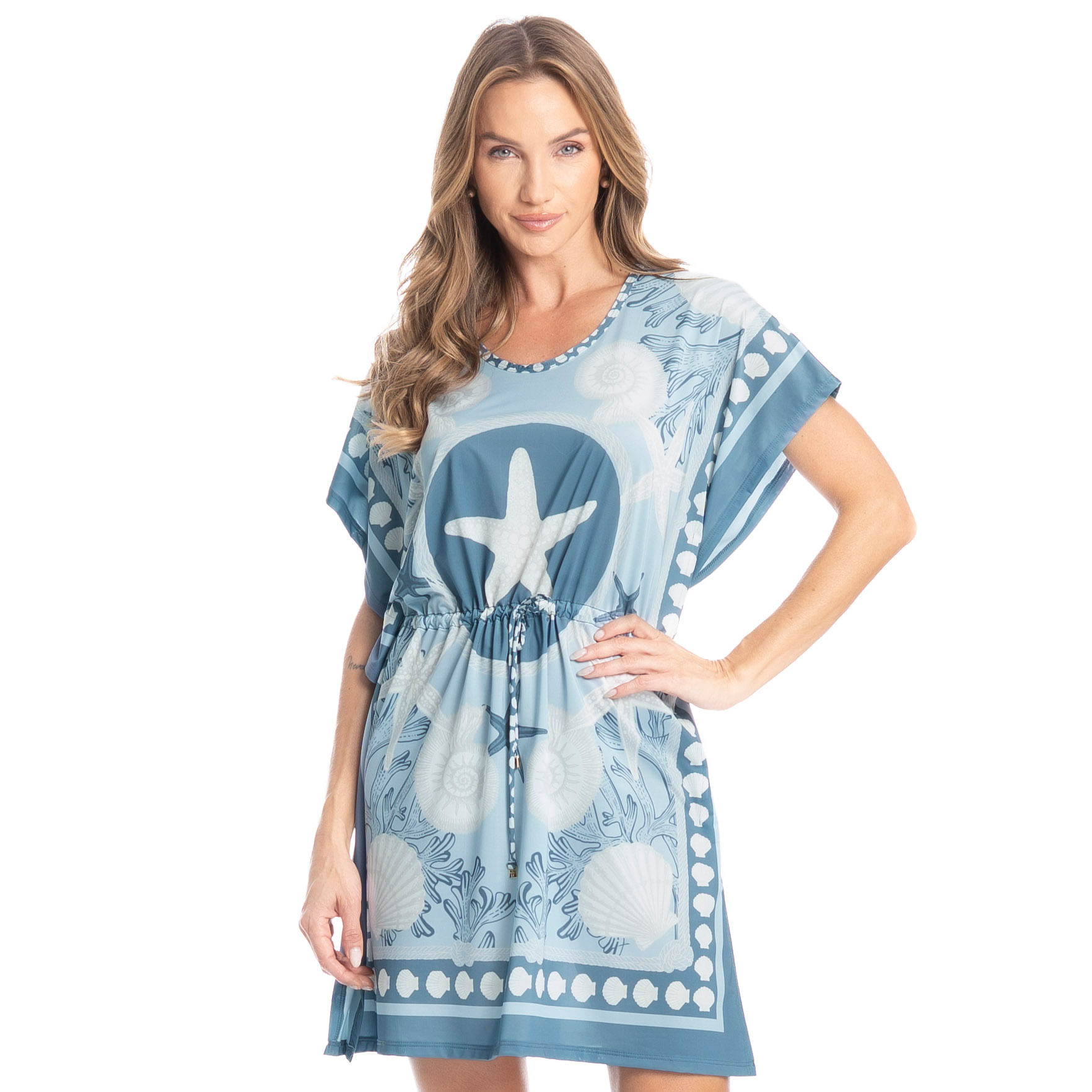 Kaftan Lenço Oceano Azul-2 - Imagem 1