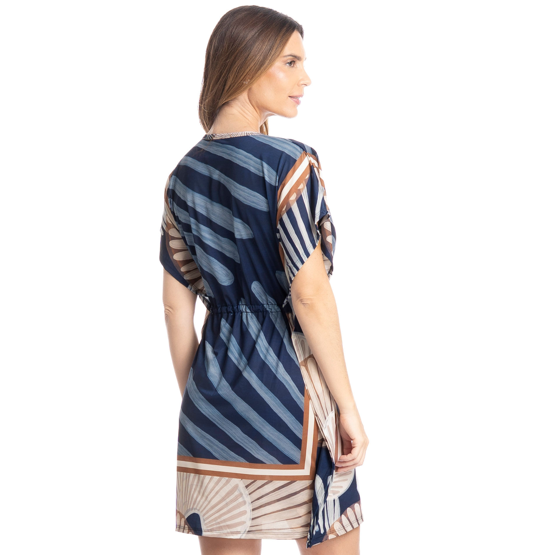 Kaftan Lenço Oceano Azul-marinho - Imagem 2