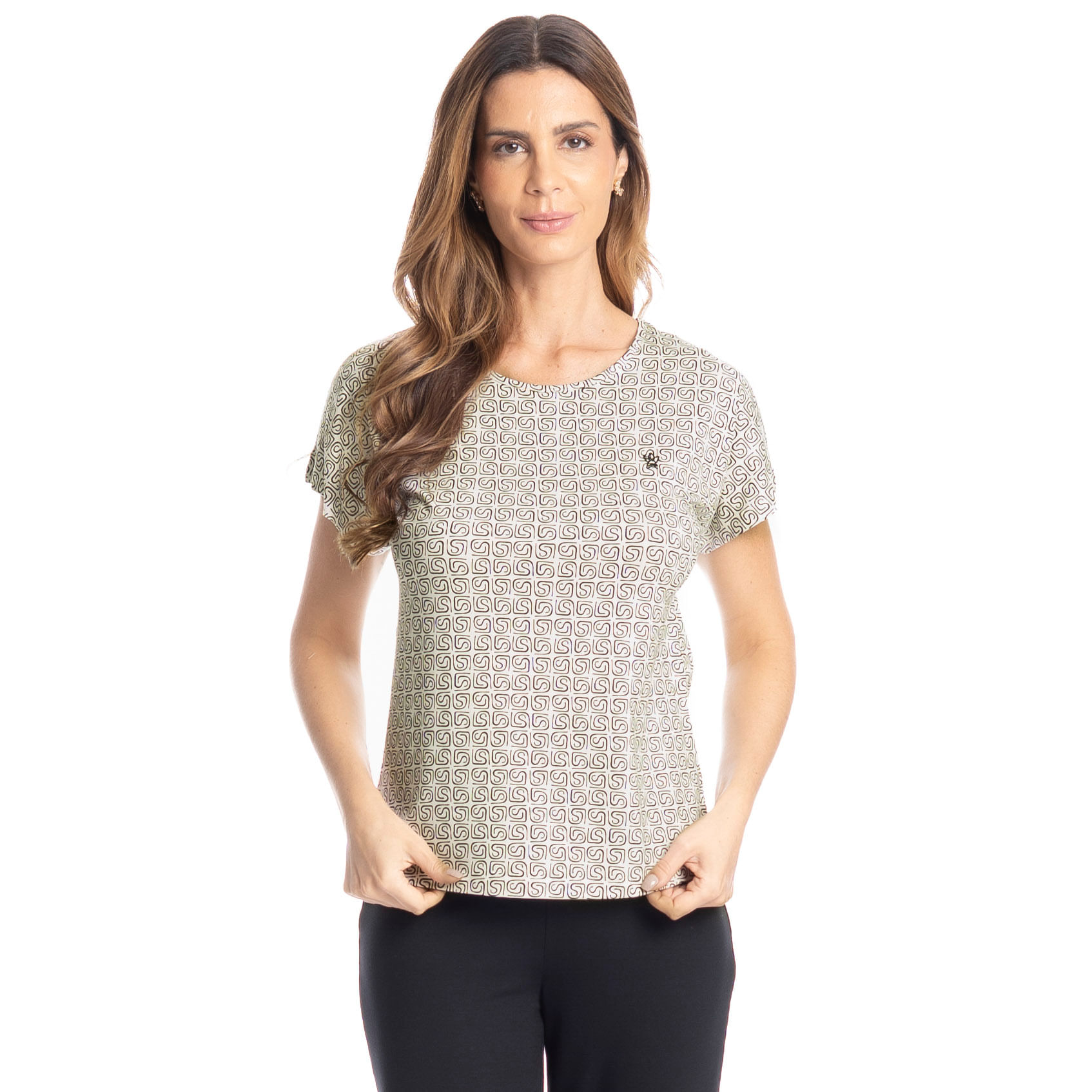 Pijama Feminino Pescador Grécia Preto - Imagem 1