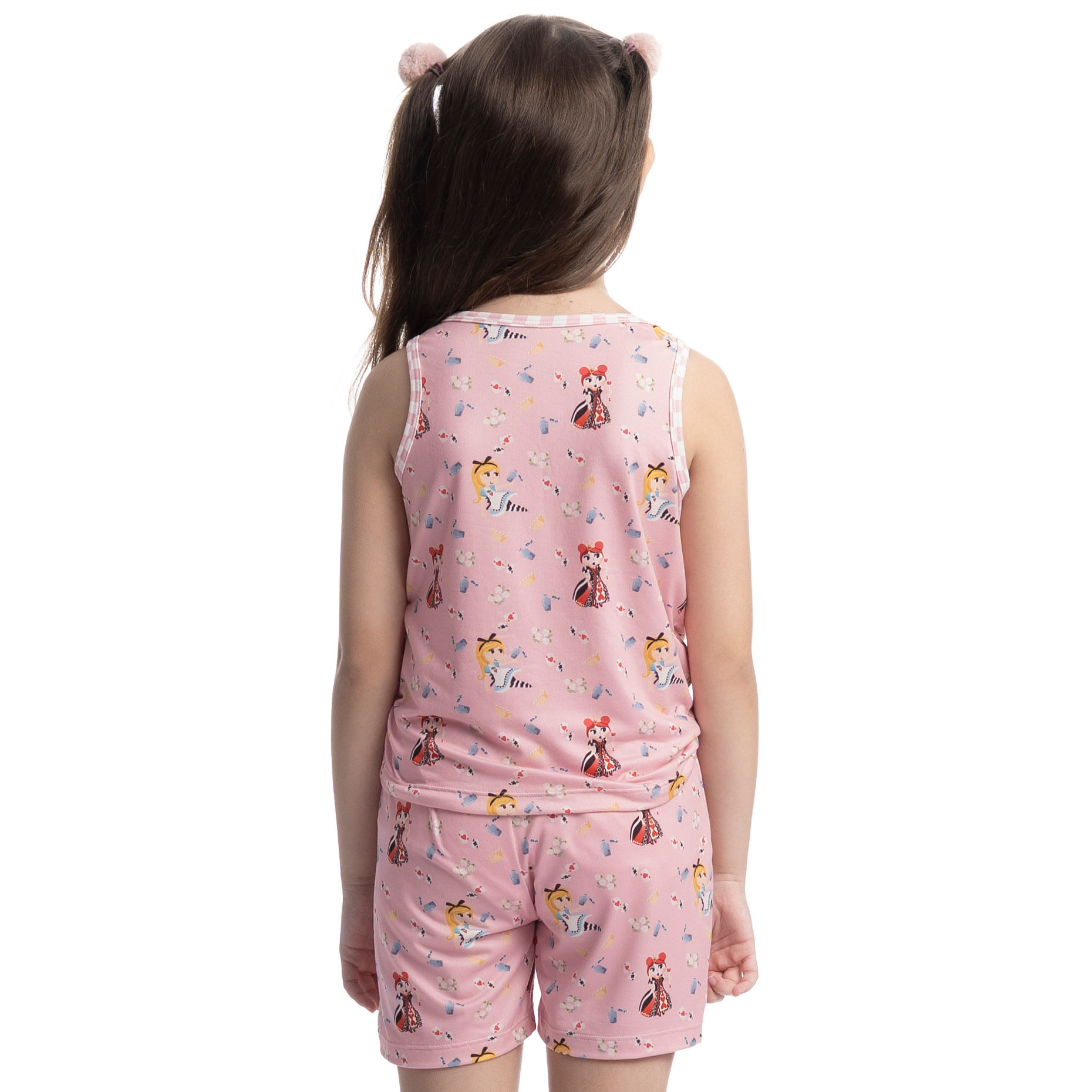 Pijama Infantil Curto Regata Alice Rosa-3 - Imagem 2