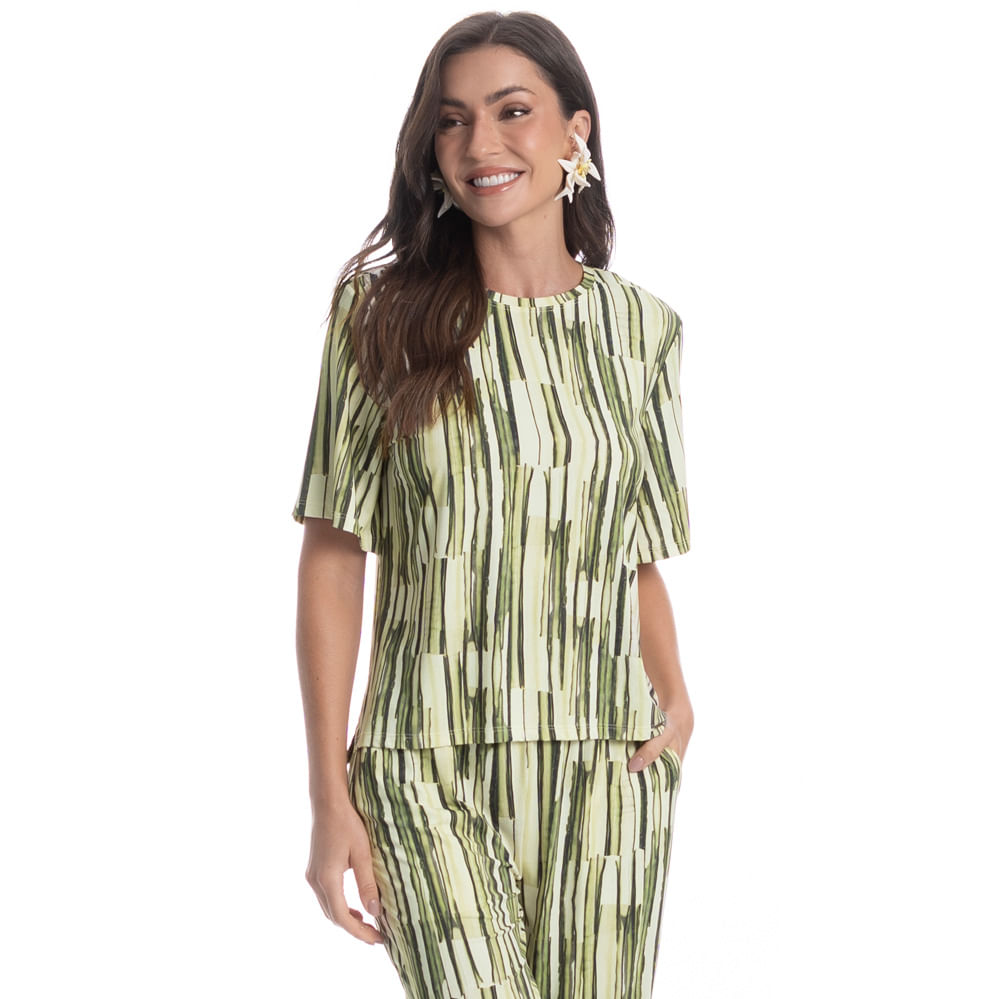 Blusa Ampla Feminina Cipreste Verde - Imagem 1