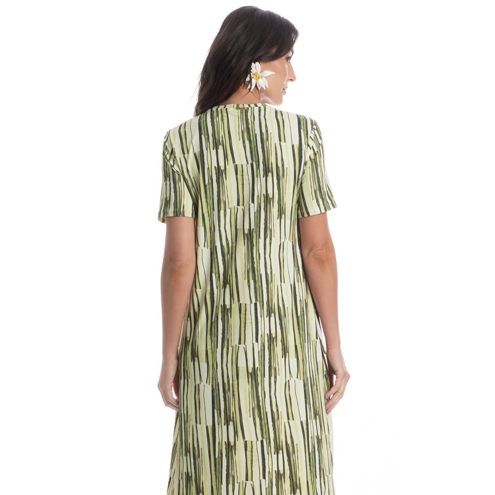 Vestido Com Manga Cipreste Verde - Imagem 2