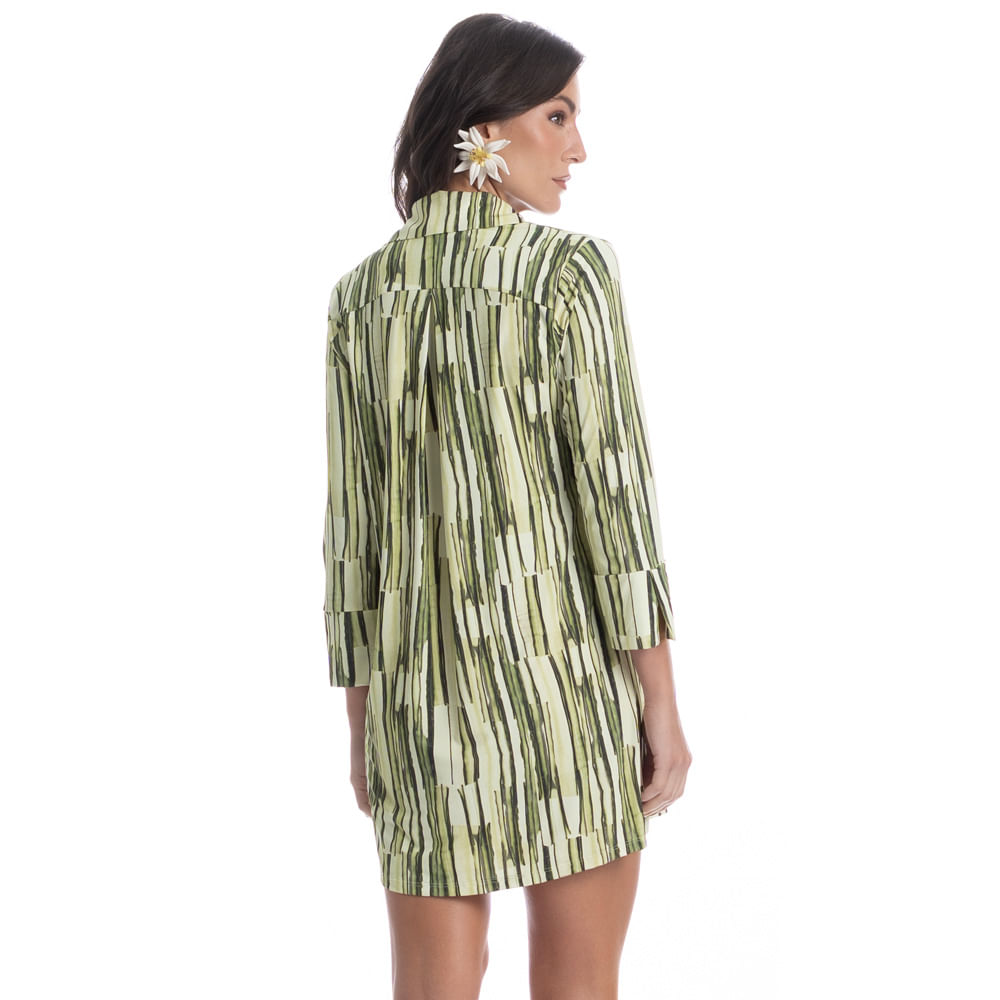 Camisa Feminina Abotoada Cipreste Verde - Imagem 2