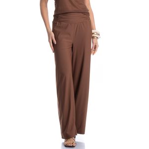 Calça Feminina Com Cós Frontal Franzido Capuccino