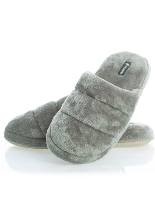 Chinelo Stefano Fleece Cinza - Imagem 1