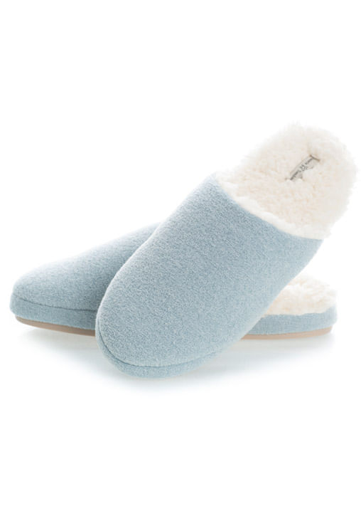 Chinelo Feminino Com Pelo Raquel Easy Azul-2 - Imagem 1
