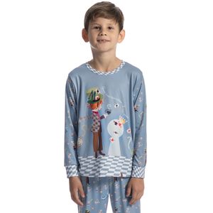Pijama Infantil Longo Com Punho Chapeleiro