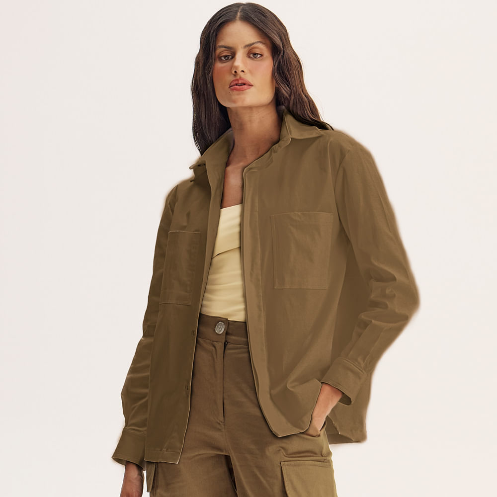 Camisa Feminina Harper Marrom - Imagem 1