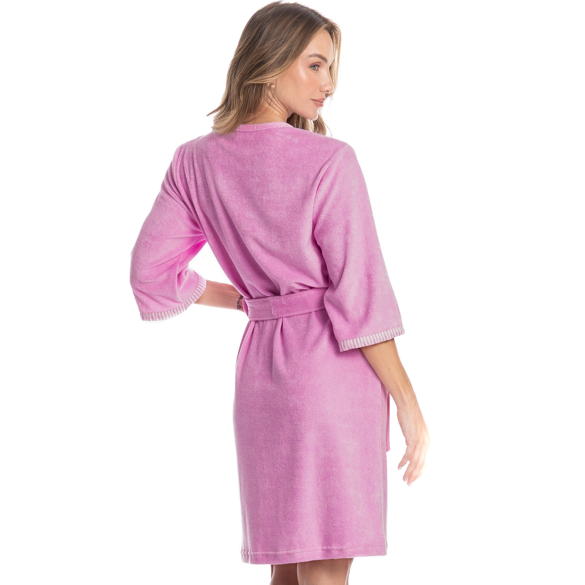 Robe Feminino Em Atoalhado Nina Rosa-3 - Imagem 2