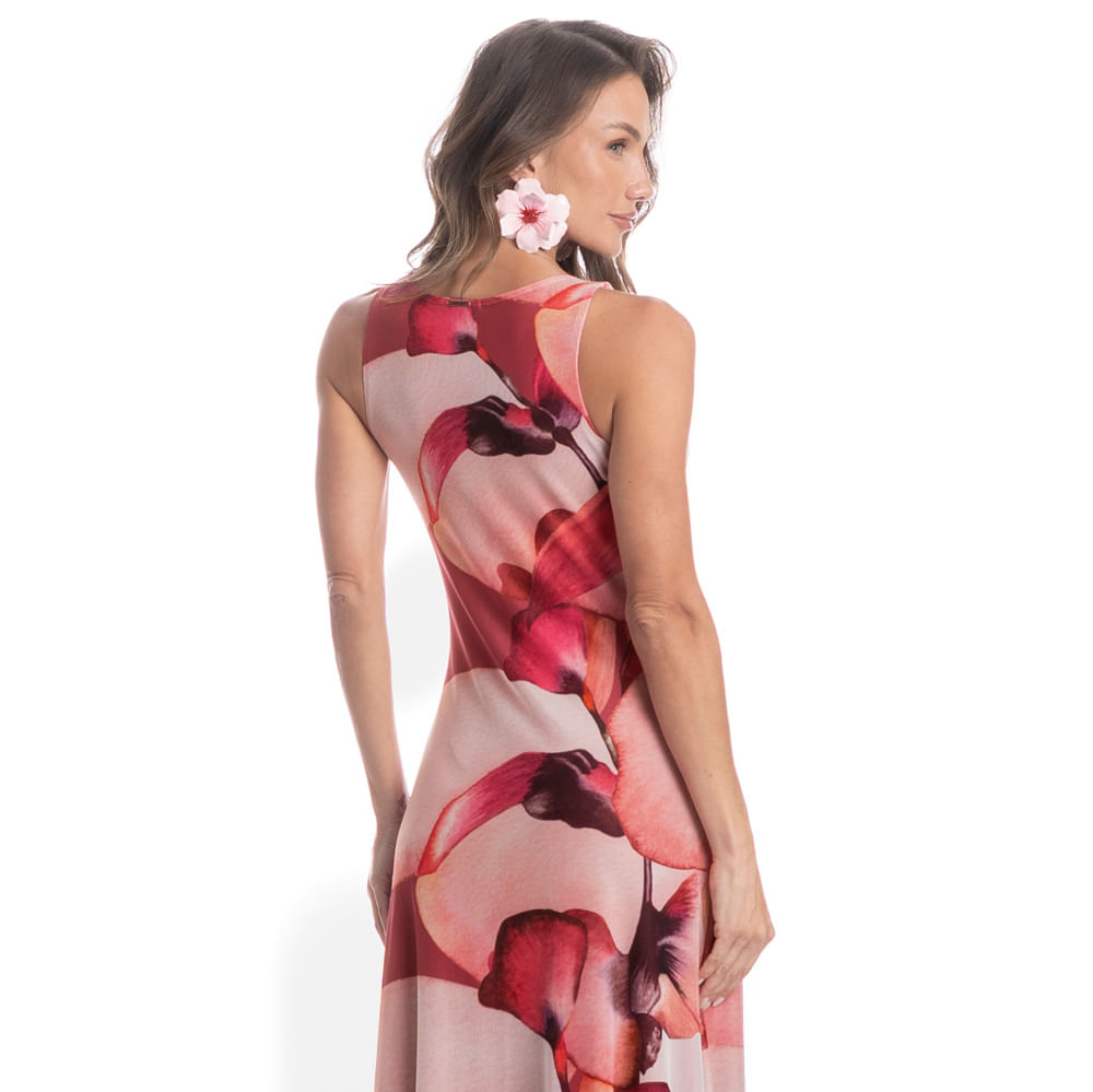 Vestido Evasê De Tule Alba Rosa - Imagem 2