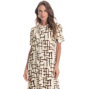 Vestido Com Manga Xadrez
