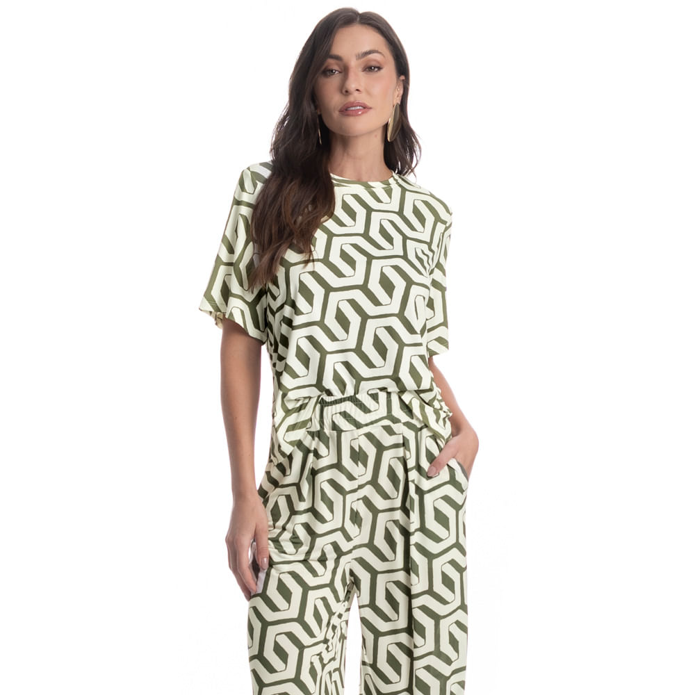 Blusa Ampla Feminina Verdena Verde - Imagem 1