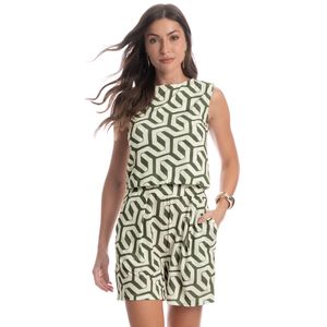 Shorts Com Pregas E Bolso Verdena