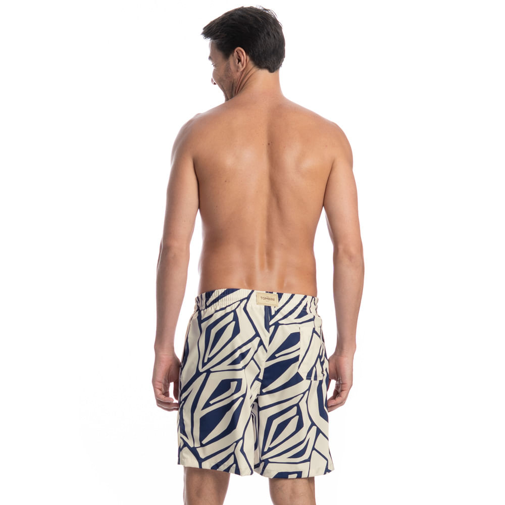 Bermuda De Banho Moacir Azzurra Azul-marinho - Imagem 2