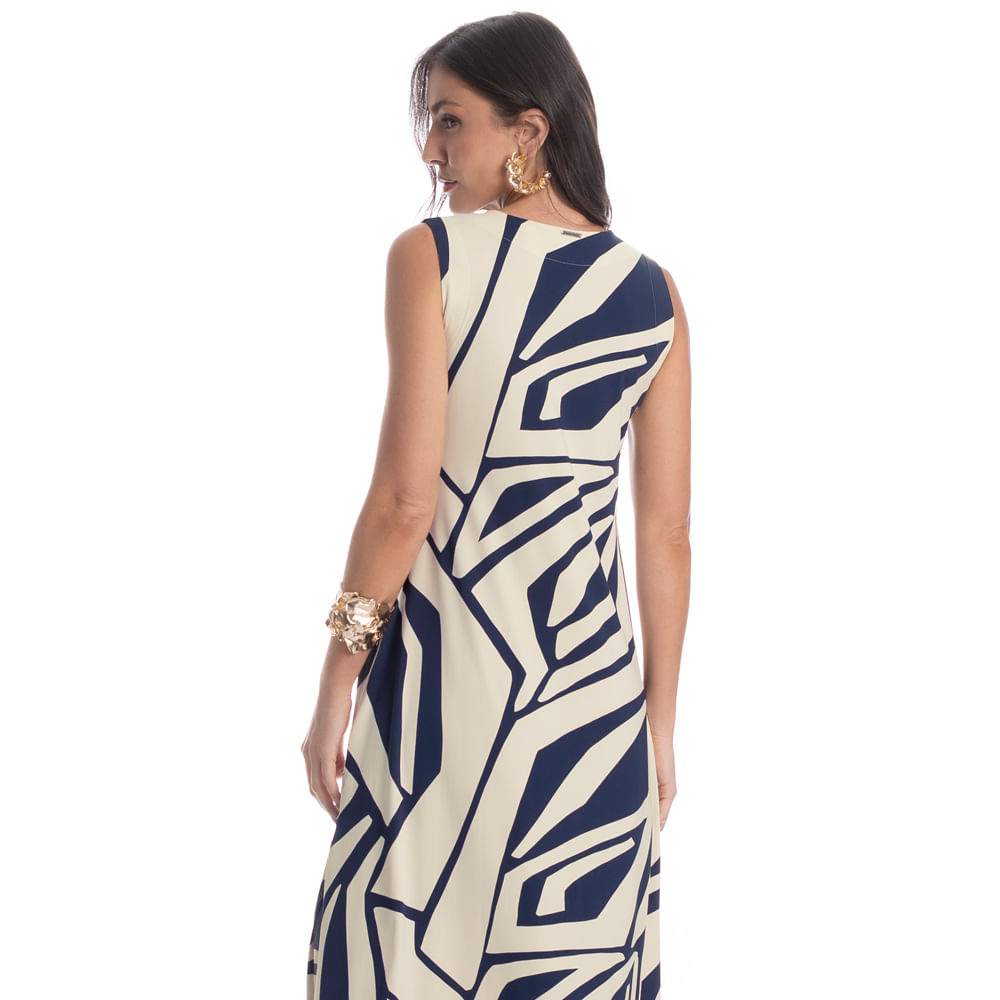 Vestido Com Bolso Azzurra Azul-marinho - Imagem 2