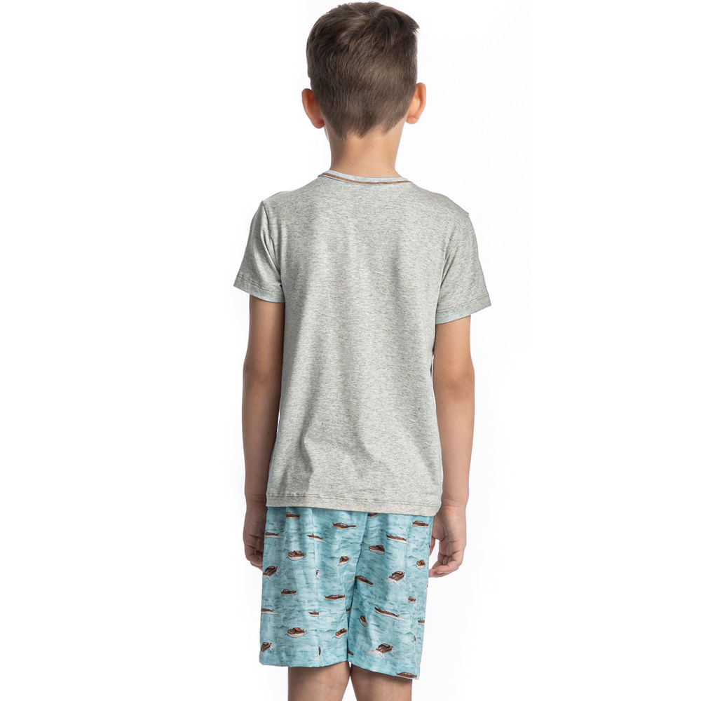 Pijama Infantil Curto Al Mare Tombini Azul-2 - Imagem 2