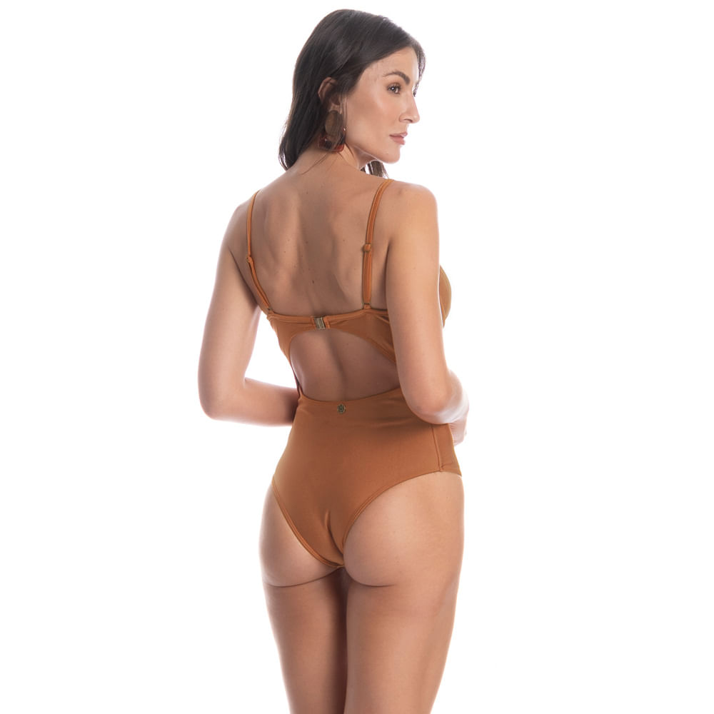 Maiô Aro Duplo Conhaque Marrom - Imagem 2