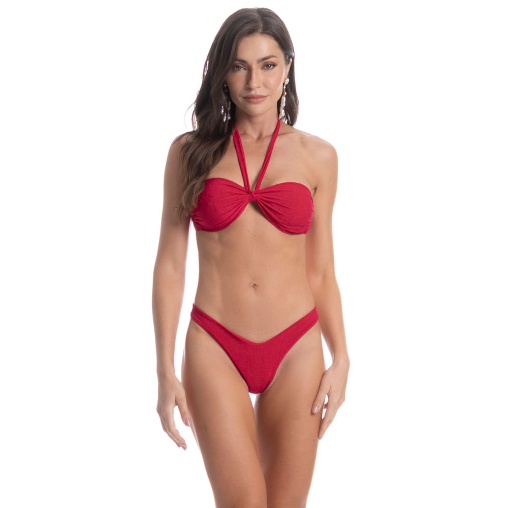 Biquíni Regulável Asa Delta Malibu Vermelho - Imagem 1