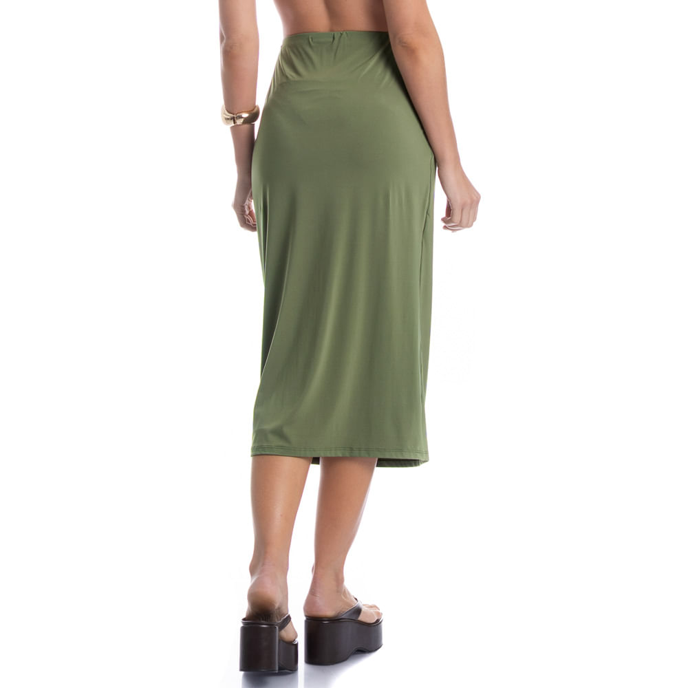Saia Midi Franzida Malibu Verde - Imagem 2